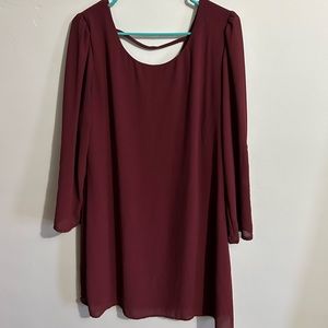 Burgundy tunic dress